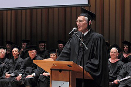 Arnold Giving Colbourn Commencement Speech